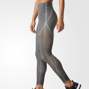 Adidas seamless gray mesh detailed legging